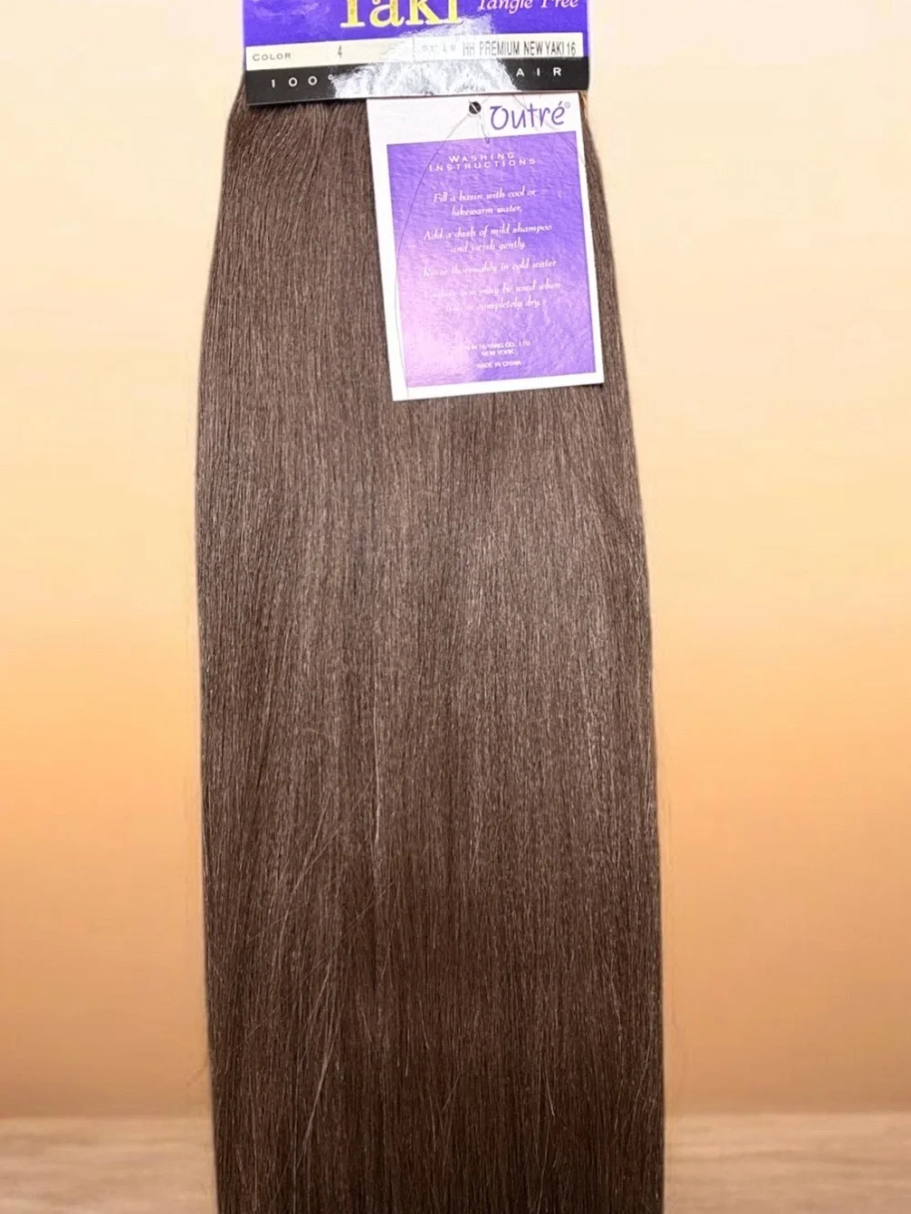 2 packs of Human Hair Straight 16” color 4